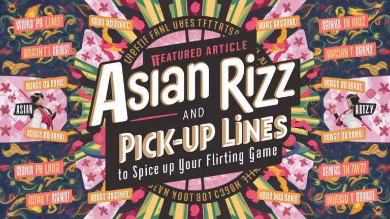 Asian Rizz & Pick Up Lines to Spice Up Your Flirting Game