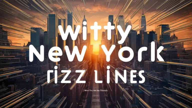 Witty New York Rizz Lines to Elevate Your City Conversations