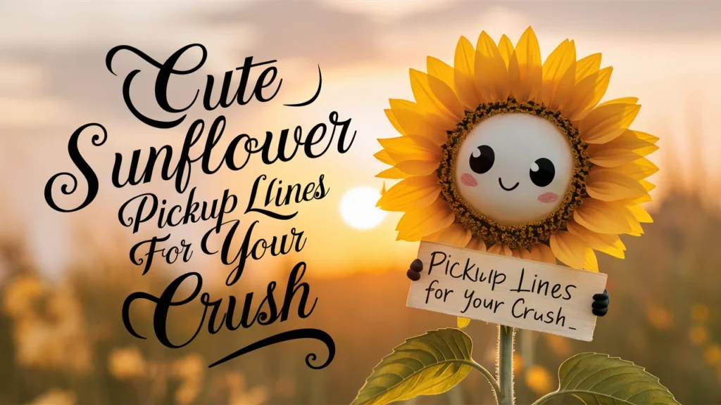 Cute Sunflower Pickup Lines for Your Crush