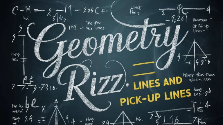 Geometry Rizz Lines & Pick-Up Lines for Smart Social Charm