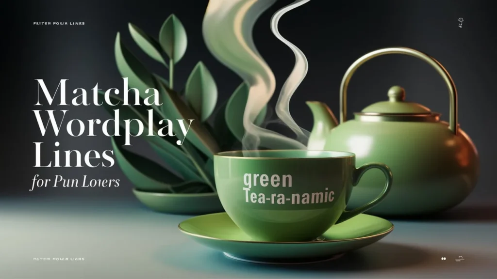 Matcha Wordplay Lines for Pun Lovers