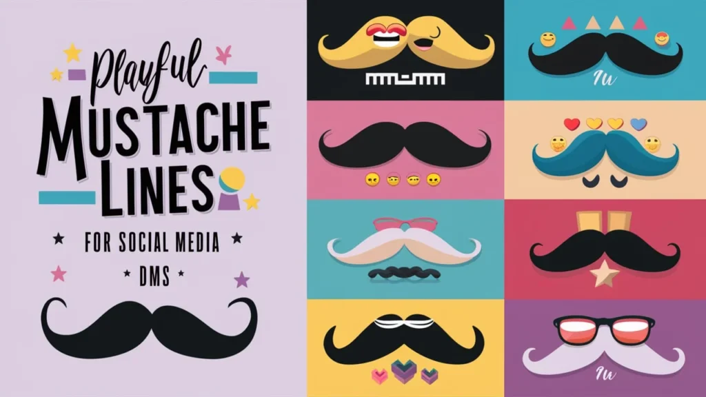 Playful Mustache Lines for Social Media DMs