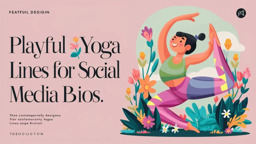 Playful Yoga Lines for Social Media Bios