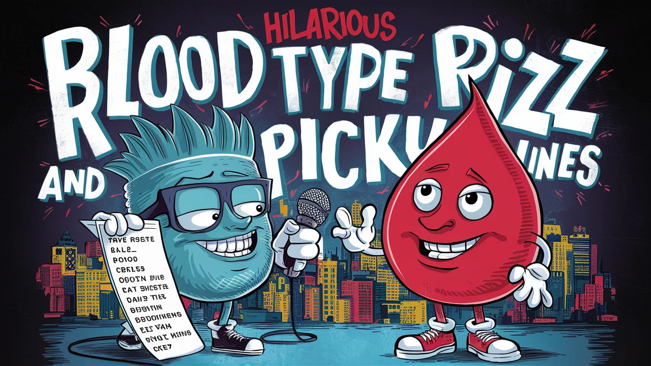 Hilarious Blood Type Rizz & Pickup Lines